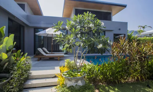 Роскошная вилла с 3 спальнями и с видом на бассейн в проекте Модерн Зен, на пляже Найхарн