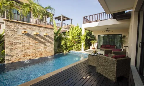 Комфортабельная вилла с 3 спальнями и с видом на бассейн, на пляже Найхарн