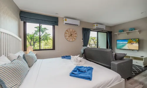 Прекрасные апартаменты студия и с видом на бассейн в проекте Зе Тайтл Резиденс Наянг, на пляже Найянг