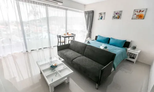 Cтильные апартаменты с 1 спальней и с видом на море в проекте Карон Чик, на пляже Карон