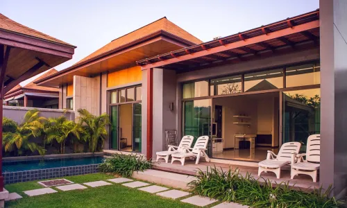 Cтильная вилла с 3 спальнями и с видом на бассейн в проекте Оникс, на пляже Найхарн