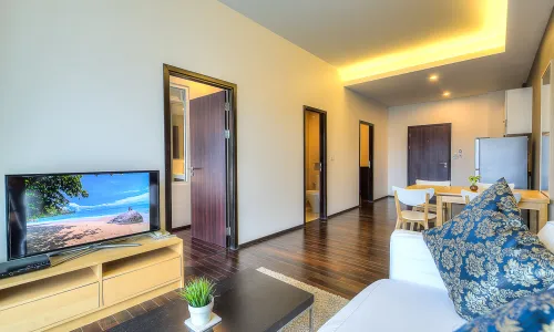 Роскошные апартаменты с 2 спальнями и с видом на бассейн, не далеко от моря в проекте Зе Тайтл Равай, на пляже Равай