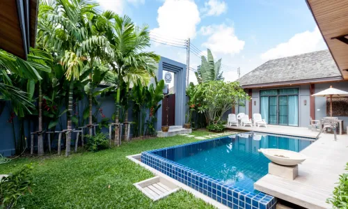 Великолепная вилла с 3 спальнями и с видом на бассейн в проекте Сайюань Естейт, на пляже Равай