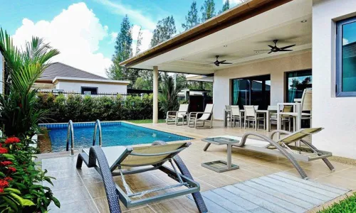 Шикарная вилла с 2 спальнями и с видом на бассейн, на пляже Бангтао/Лагуна