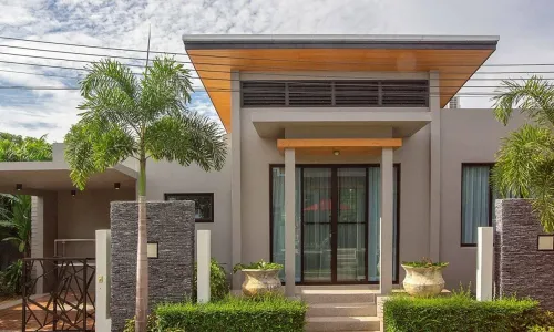 Шикарная вилла с 2 спальнями и с видом на бассейн в проекте Модерн Зен, на пляже Найхарн