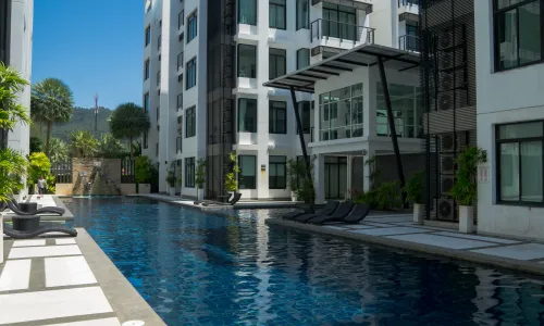 Превосходные апартаменты с 2 спальнями и с видом на город в проекте Реджент Камала, на пляже Камала 