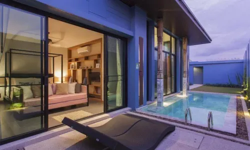 Великолепная вилла с 1 спальней и с видом на бассейн в проекте Ту Виллас Холидей Ориентал Стайл Лайян, на пляже Бангтао/Лагуна