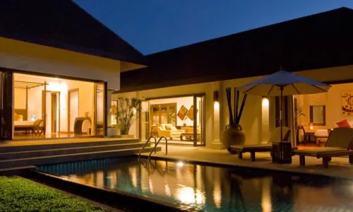 Комфортабельная вилла с 2 спальнями и с видом на бассейн в проекте Суксан, на пляже Равай