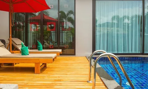 Шикарная вилла с 2 спальнями и с видом на бассейн в проекте Модерн Зен, на пляже Найхарн