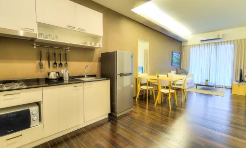 Роскошные апартаменты с 2 спальнями и с видом на бассейн, не далеко от моря в проекте Зе Тайтл Равай, на пляже Равай