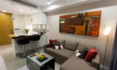 Шикарные апартаменты с 1 спальней и с видом на город, на пляже Бангтао/Лагуна