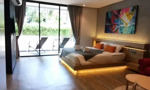 Комфортабельные апартаменты с 1 спальней и с видом на город в проекте Ре Лайф, на пляже Найхарн