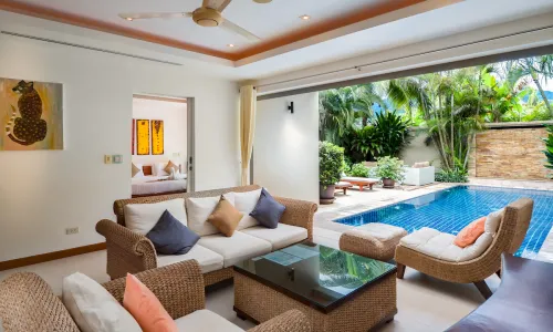 Шикарная вилла с 2 спальнями и с видом на бассейн в проекте Зе Резиденс Бангтао, на пляже Бангтао/Лагуна