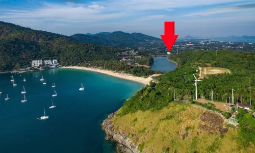 Великолепные апартаменты с 1 спальней и с видом на город в проекте Лаго, на пляже Найхарн