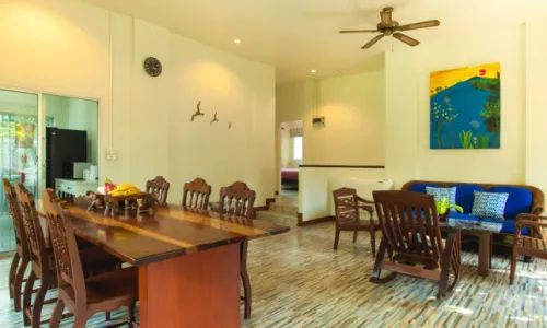 Комфортабельная вилла с 3 спальнями и с видом на бассейн в проекте Суксан, на пляже Равай