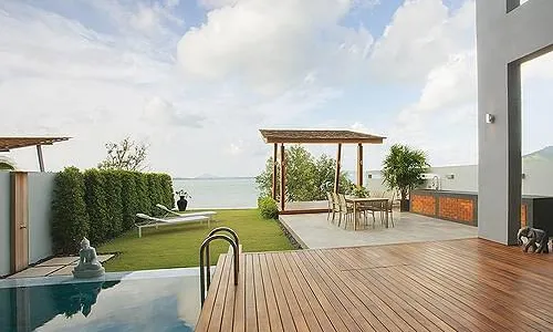 Великолепная вилла с 3 спальнями и с видом на море в проекте Ева бич, на пляже Равай