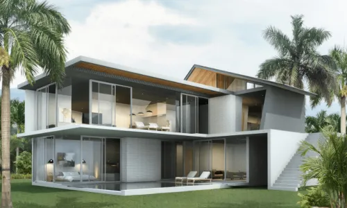 Модная вилла с 4 спальнями и с видом на бассейн в проекте Санпао, на пляже Лаян 