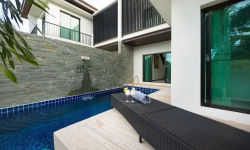 Восхитительная вилла с 2 спальнями и с видом на бассейн, на пляже Найхарн