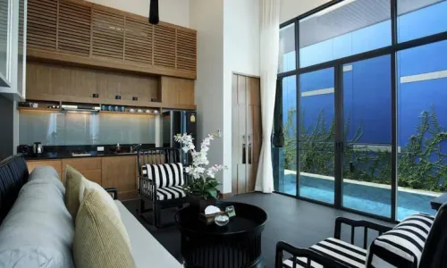 Великолепная вилла с 1 спальней и с видом на бассейн в проекте Ту Виллас Холидей Ориентал Стайл Лайян, на пляже Бангтао/Лагуна