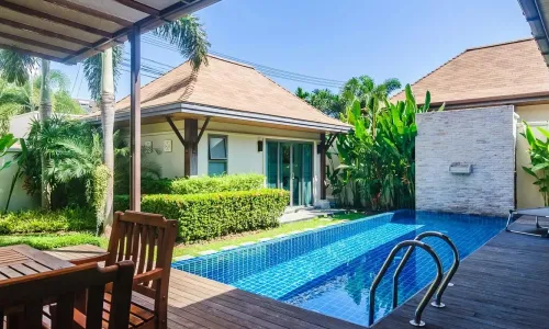 Сногсшибательная вилла с 3 спальнями и с видом на бассейн в проекте Ниш Виллас, на пляже Найхарн