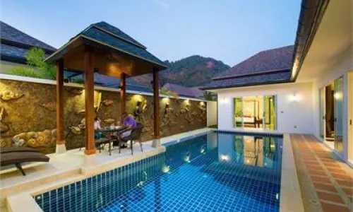 Великолепная вилла с 3 спальнями и с видом на бассейн в проекте Камала Парадайс 1, на пляже Камала 