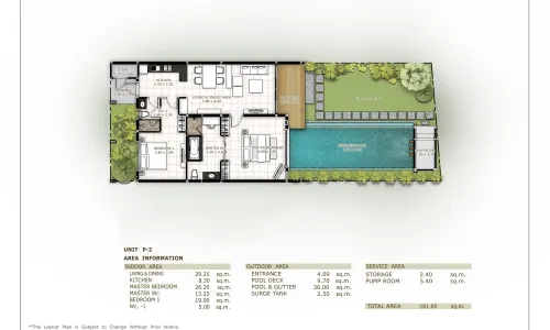 Превосходная вилла с 2 спальнями и с видом на бассейн в проекте Оникс, на пляже Найхарн