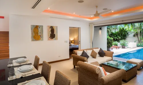 Шикарная вилла с 2 спальнями и с видом на бассейн в проекте Зе Резиденс Бангтао, на пляже Бангтао/Лагуна