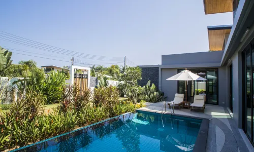 Сказочная вилла с 3 спальнями и с видом на бассейн в проекте Модерн Зен, на пляже Найхарн